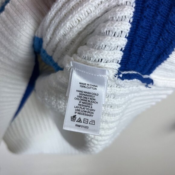 1. State Scoop Neck Loop Cable Knit Sweater White Multi Women’s Size XL - Picture 6 of 6